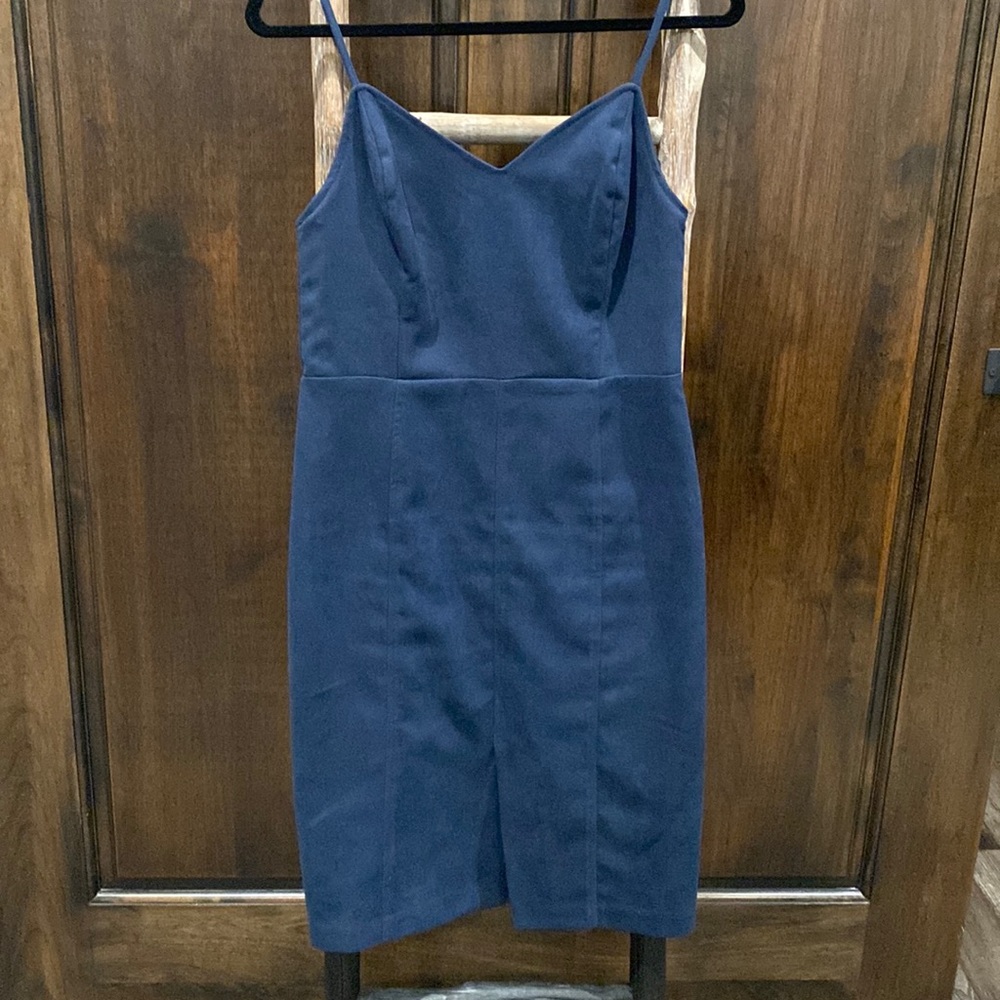 J.O.A. Los Angeles blue midi dress